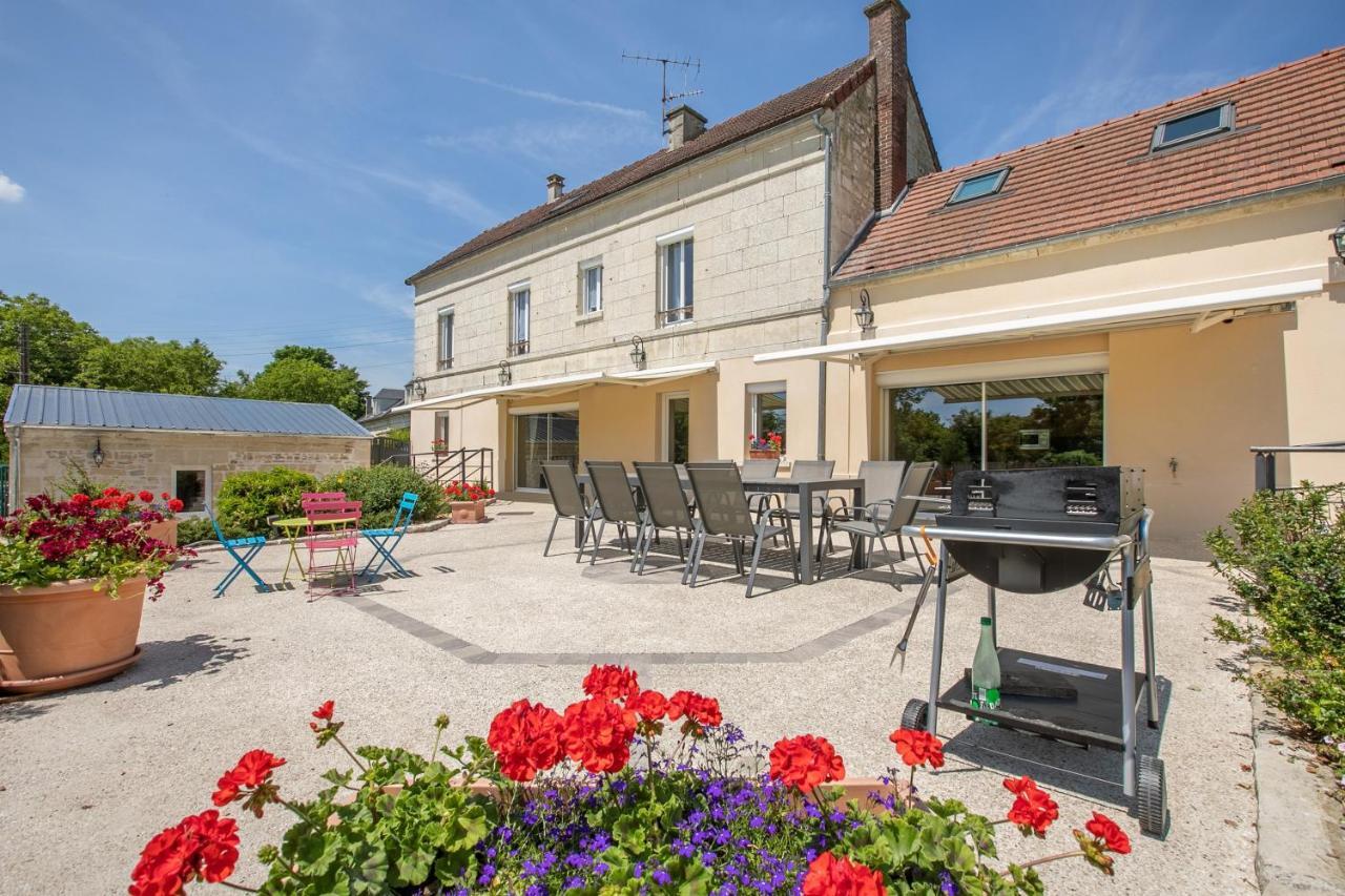 Les Ormes - Grande Maison Avec Jacuzzi Largny-sur-Automne Exterior foto